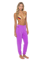 Retro BOLT STITCH SWEATPANTS - NEON PURPLE NEON PINK