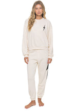 Retro BOLT STITCH RELAXED CREW SWEATSHIRT - VINTAGE WHITE