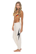 Retro BOLT STITCH SWEATPANTS - VINTAGE WHITE