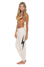 Retro BOLT STITCH SWEATPANTS - VINTAGE WHITE