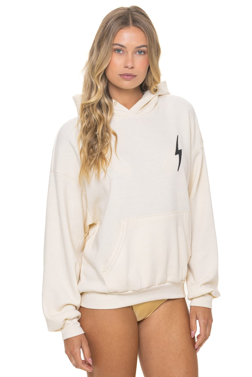 Retro BOLT STITCH RELAXED PULLOVER HOODIE - VINTAGE WHITE