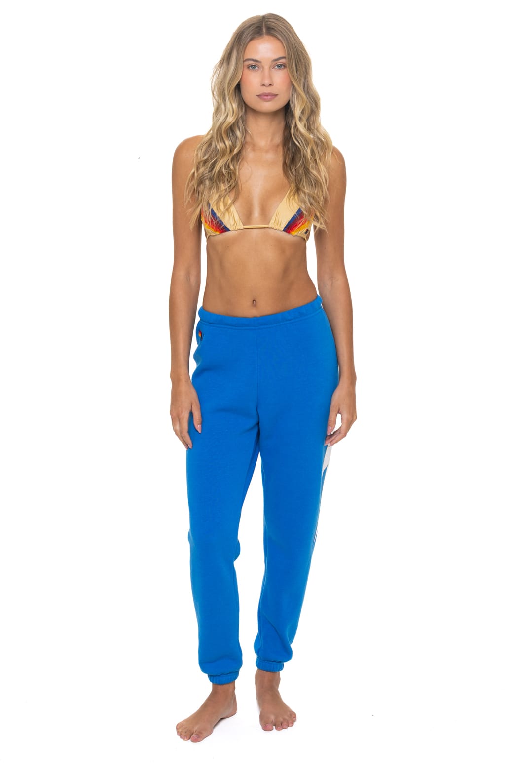 Retro BOLT STITCH SWEATPANTS - OCEAN WHITE