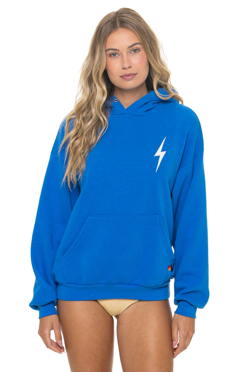 Retro BOLT STITCH RELAXED PULLOVER HOODIE - OCEAN WHITE