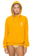 Retro BOLT STITCH RELAXED PULLOVER HOODIE - VINTAGE GOLD WHITE
