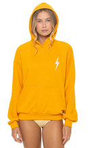Retro BOLT STITCH RELAXED PULLOVER HOODIE - VINTAGE GOLD WHITE