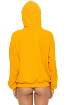 Retro BOLT STITCH RELAXED PULLOVER HOODIE - VINTAGE GOLD WHITE