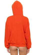 Retro BOLT STITCH RELAXED PULLOVER HOODIE - VINTAGE ORANGE WHITE