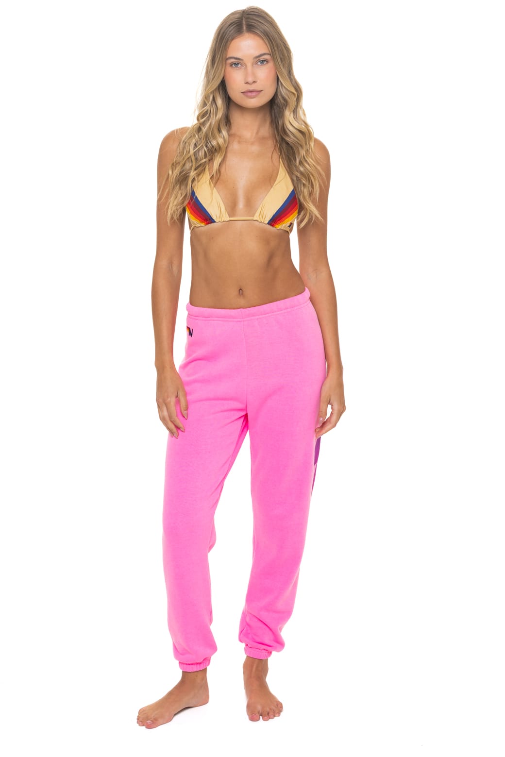 Retro BOLT FADE SWEATPANTS - NEON PINK PINK PURPLE