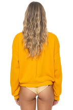 Retro BOLT FADE RELAXED CREW SWEATSHIRT - VINTAGE GOLD RED YELLOW