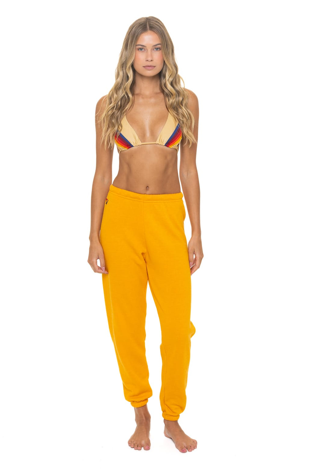 Retro BOLT FADE SWEATPANTS - VINTAGE GOLD RED YELLOW