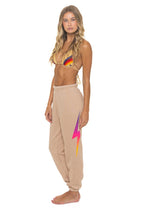 Retro BOLT FADE SWEATPANTS - SAND PINK PURPLE