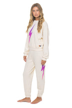Retro BOLT FADE SWEATPANTS - VINTAGE WHITE PINK PURPLE