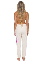 Retro BOLT FADE SWEATPANTS - VINTAGE WHITE PINK PURPLE