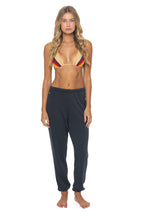 Retro BOLT FADE SWEATPANTS - CHARCOAL PINK PURPLE
