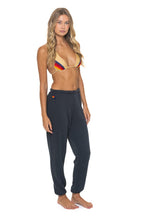 Retro BOLT FADE SWEATPANTS - CHARCOAL PINK PURPLE
