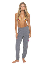 Retro BOLT FADE SWEATPANTS - HEATHER GREY PINK PURPLE