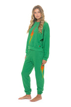 Retro BOLT FADE SWEATPANTS - KELLY GREEN RED YELLOW