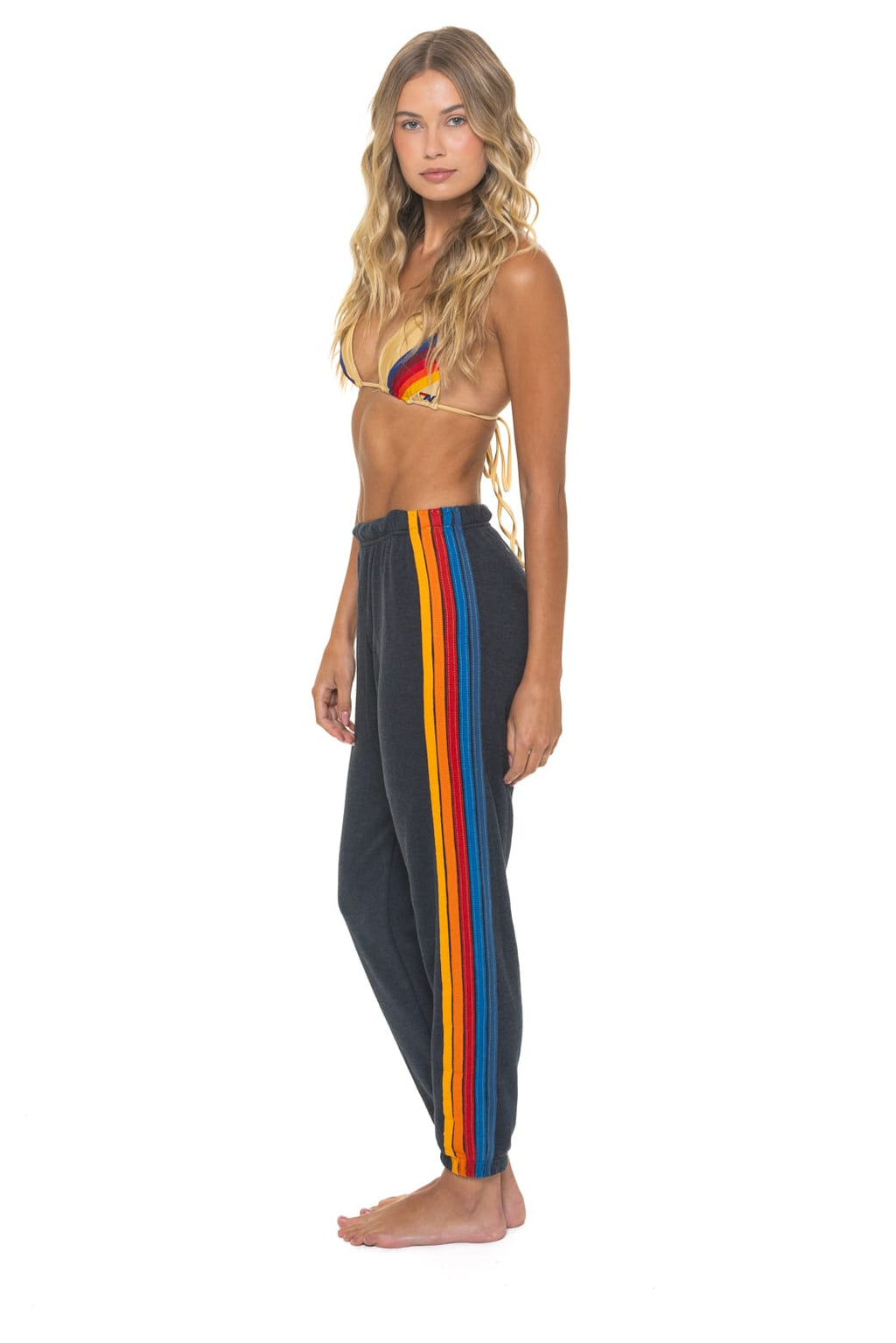Retro 5 STRIPE SWEATPANTS - CHARCOAL