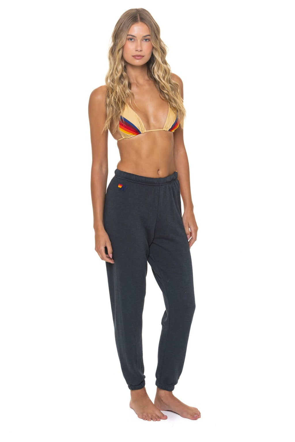 Retro 5 STRIPE SWEATPANTS - CHARCOAL