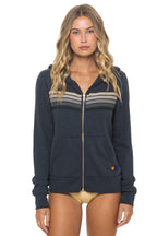Retro 5 STRIPE HOODIE - CHARCOAL GREY STRIPES