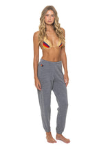 Retro 5 STRIPE SWEATPANTS - HEATHER GREY