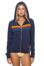 Retro 5 STRIPE HOODIE - NAVY