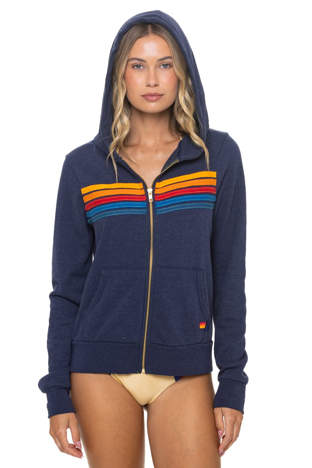 Retro 5 STRIPE HOODIE - NAVY