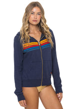 Retro 5 STRIPE HOODIE - NAVY
