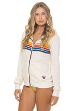 Retro 5 STRIPE HOODIE - VINTAGE WHITE