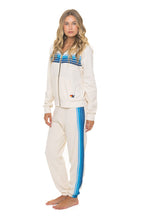 Retro 5 STRIPE HOODIE - VINTAGE WHITE BLUE
