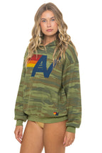 Retro LOGO PULLOVER RELAXED HOODIE - CAMO