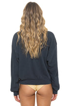 Retro LOGO RELAXED CREW SWEATSHIRT - CHARCOAL