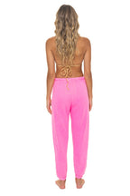 Retro LOGO SWEATPANTS - NEON PINK