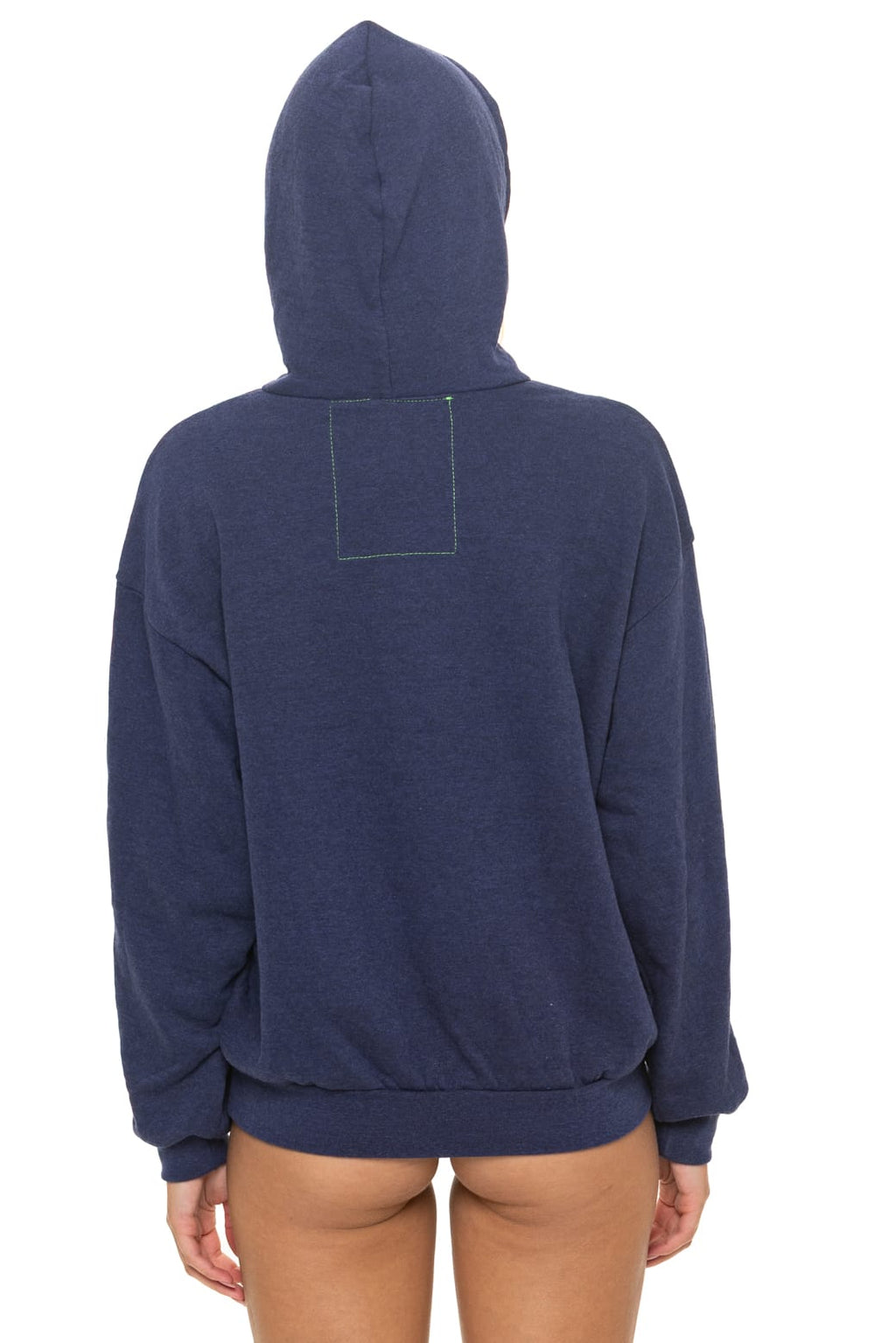 Retro LOGO PULLOVER RELAXED HOODIE - NAVY
