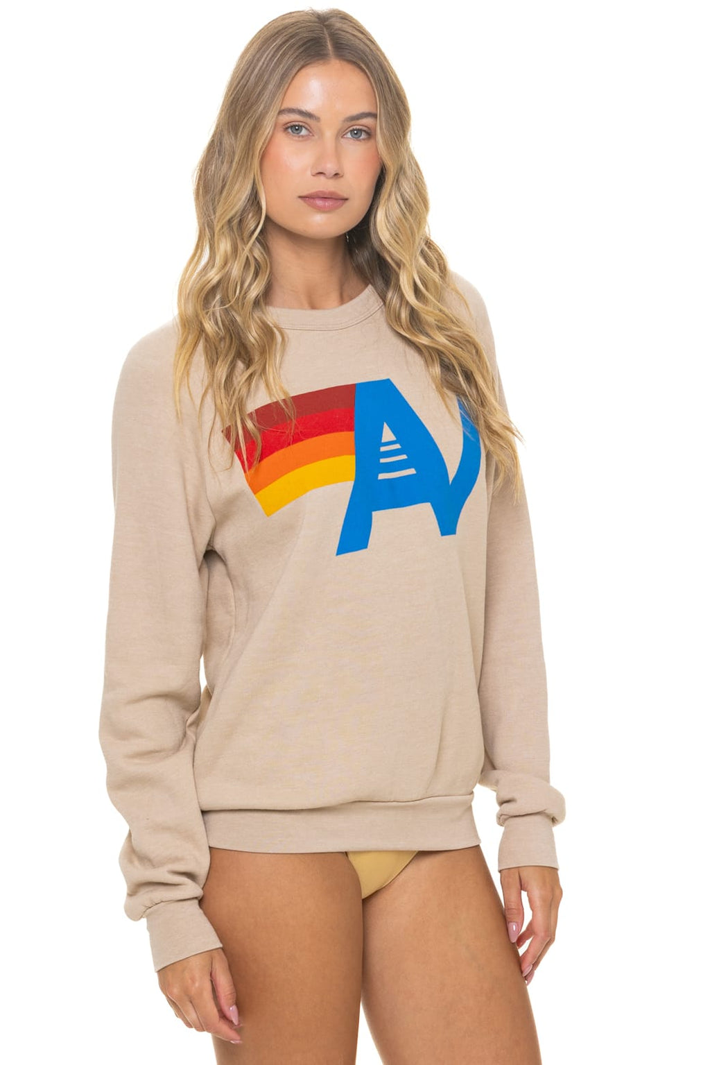 Retro LOGO SWEATSHIRT - SAND