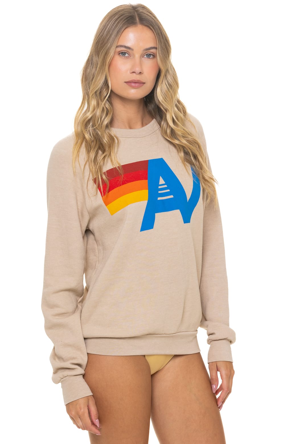 Retro LOGO SWEATSHIRT - SAND
