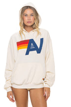 Retro LOGO PULLOVER RELAXED HOODIE - VINTAGE WHITE