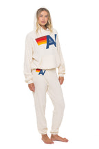 Retro LOGO PULLOVER RELAXED HOODIE - VINTAGE WHITE