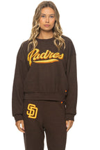 Retro SAN DIEGO PADRES 2026 RELAXED CREW SWEATSHIRT - BROWN