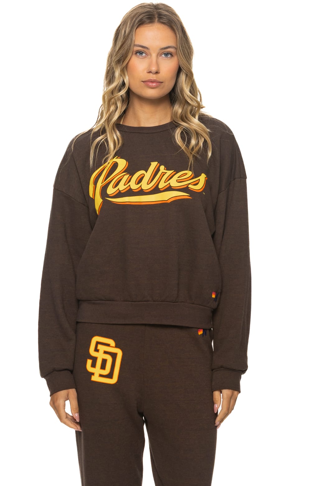 Retro SAN DIEGO PADRES 2026 RELAXED CREW SWEATSHIRT - BROWN