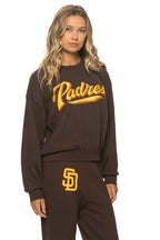 Retro SAN DIEGO PADRES 2026 RELAXED CREW SWEATSHIRT - BROWN