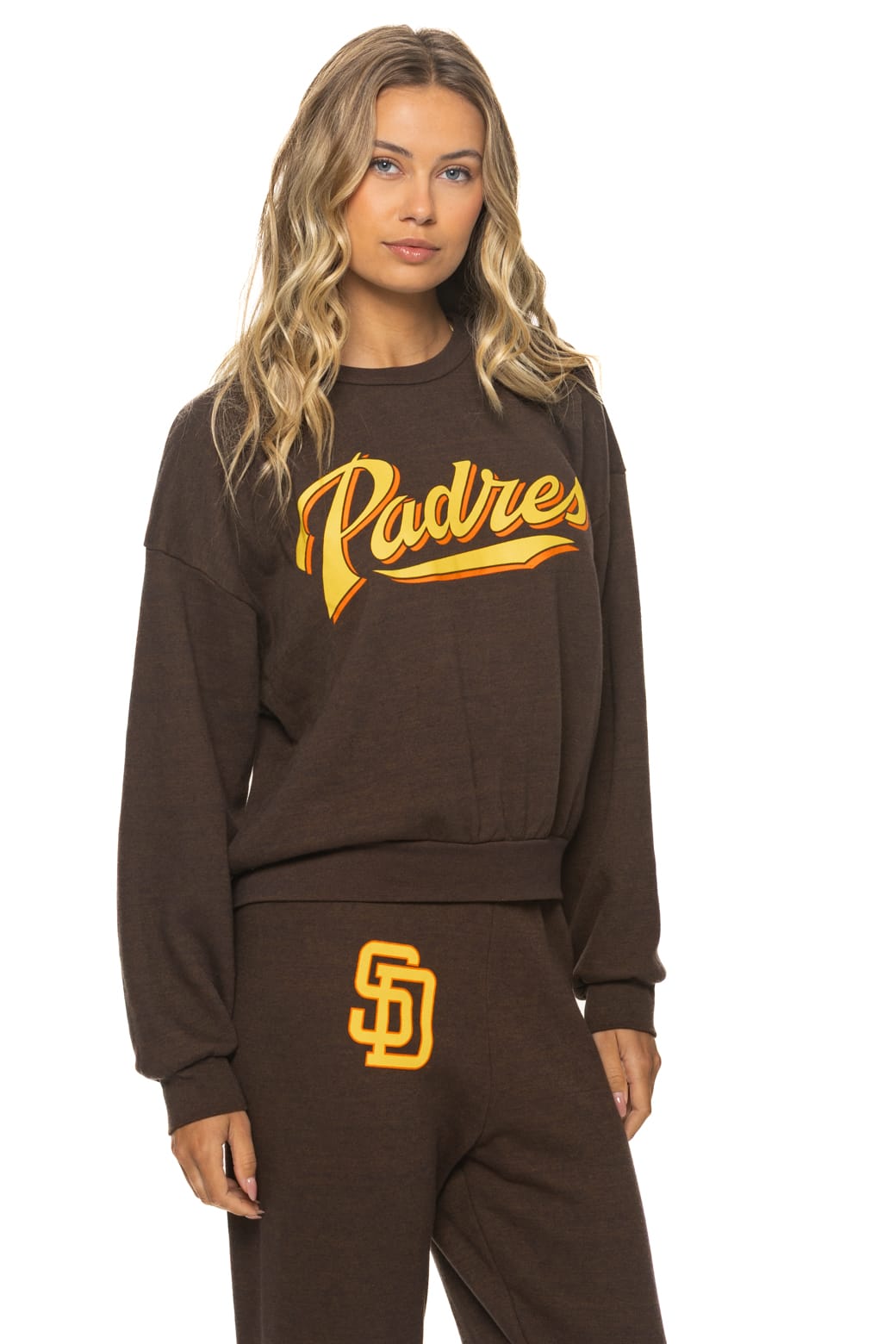 Retro SAN DIEGO PADRES 2026 RELAXED CREW SWEATSHIRT - BROWN