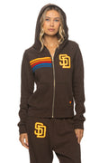 Retro SAN DIEGO PADRES 2026 ZIP HOODIE - BROWN