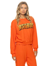 Retro HOUSTON ASTROS 2026 RELAXED CREW SWEATSHIRT - ORANGE