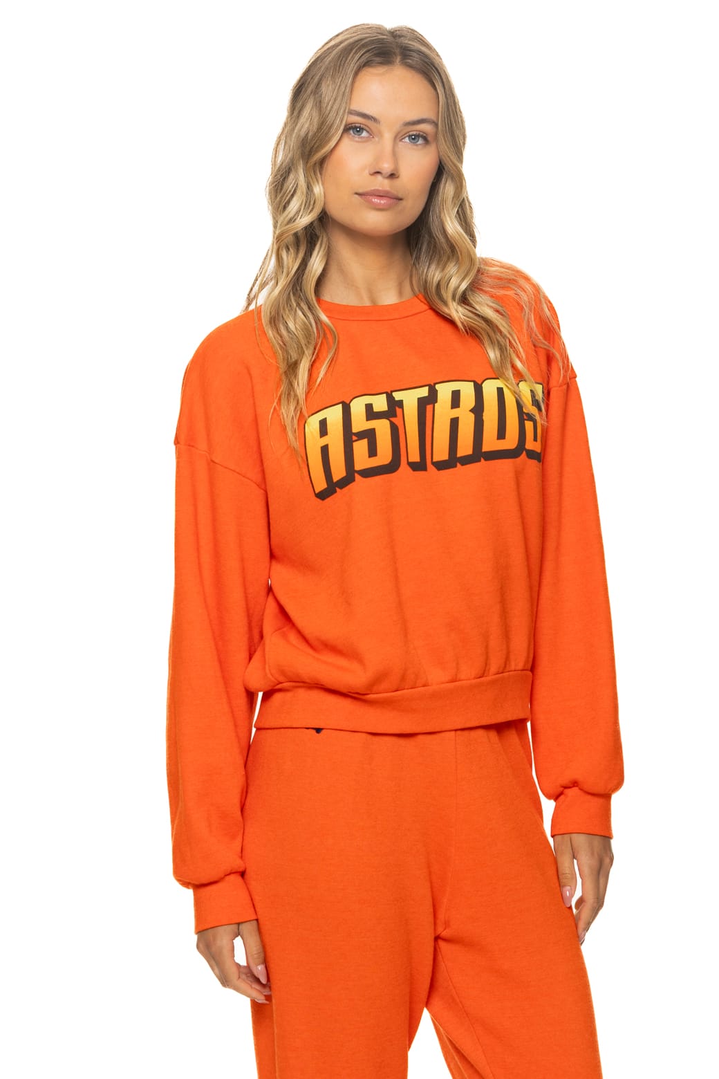 Retro HOUSTON ASTROS 2026 RELAXED CREW SWEATSHIRT - ORANGE