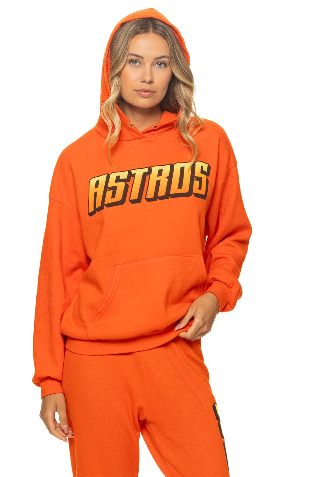 Retro HOUSTON ASTROS 2026 RELAXED PULLOVER HOODIE - ORANGE