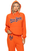 Retro NY METS 2026 RELAXED PULLOVER HOODIE - ORANGE