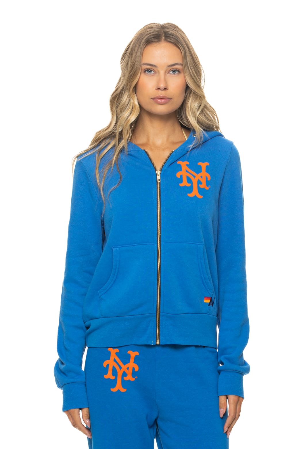 Retro NY METS 2026 ZIP HOODIE - OCEAN