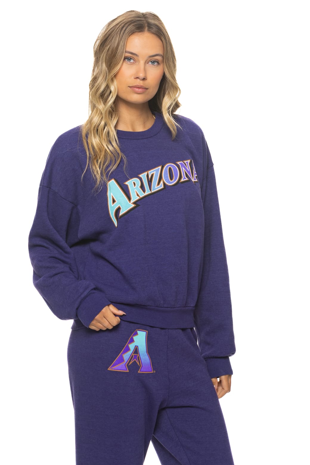 Retro ARIZONA DIAMONDBACKS 2026 RELAXED CREW SWEATSHIRT - DEEP PURPLE