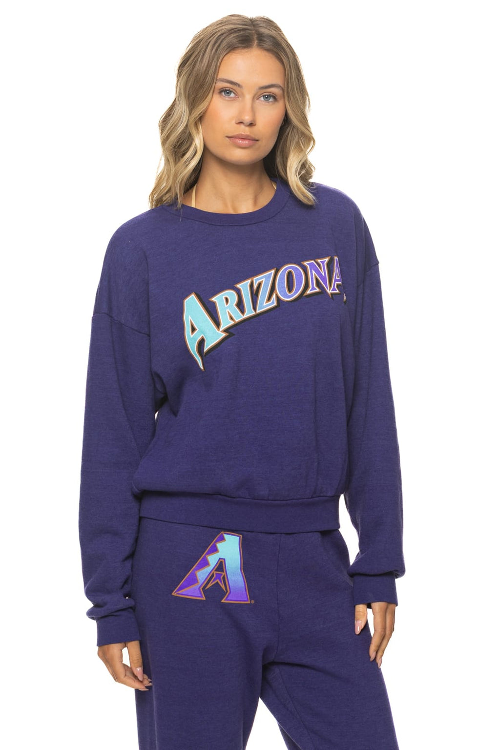 Retro ARIZONA DIAMONDBACKS 2026 RELAXED CREW SWEATSHIRT - DEEP PURPLE